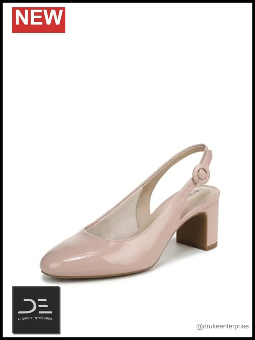 Womens Slingback Pumps Block Heel Almond Toe Dress Shoes